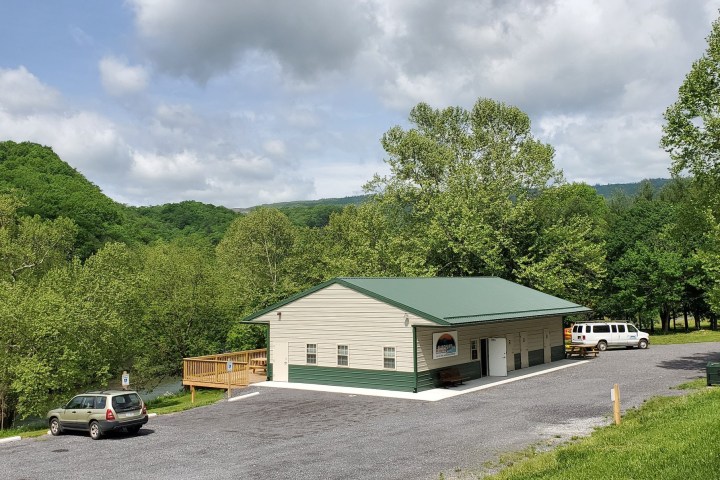 a car parked in front of a house